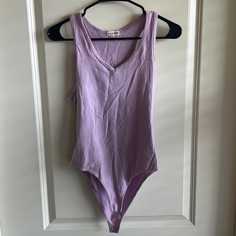 Purple body suit tank top